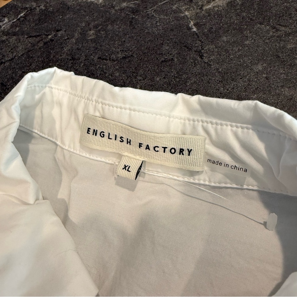 English Factory White Oversized Button-Down Shirt Dress - Picture 6 of 9